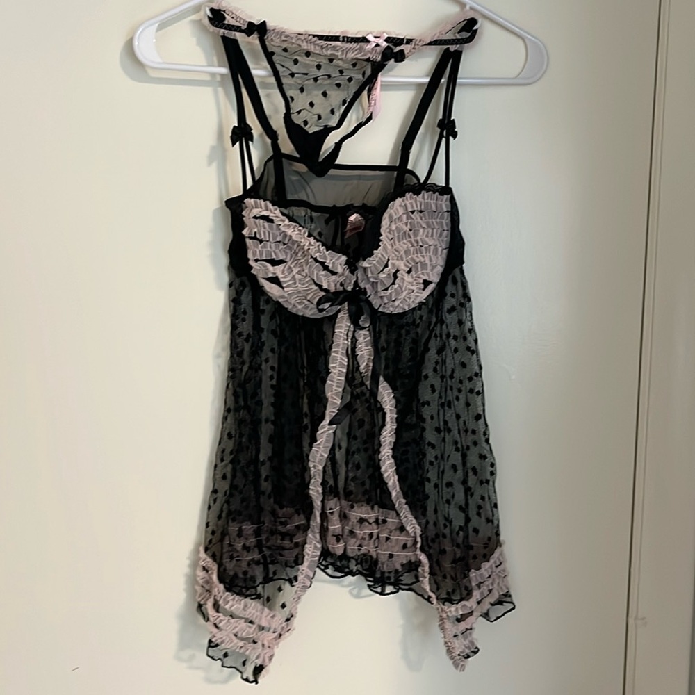 Victoria’s Secret sexy little things flyaway babydoll with matching v string